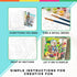 8+ Set 16 2 Bright Stripes iHeartArt Paint by Numbers Kit for Kids Ages | Dogs Day Out Theme | Art with Framed Canvas