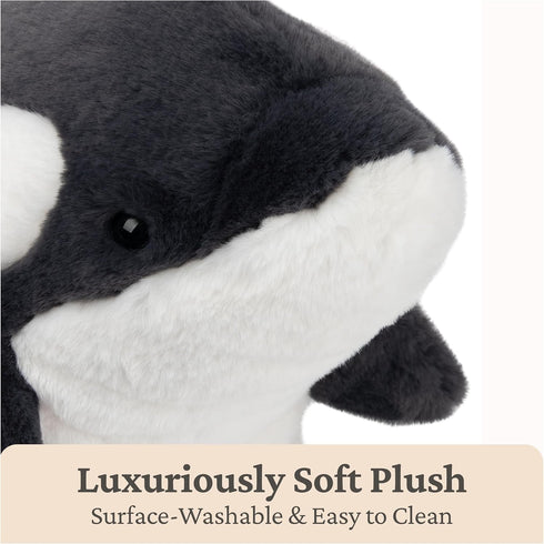 1 10 GUND Flynn Orca Whale Plush, Premium Whale Stuffed Animal for Ages and Up, Black/White