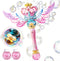 Uregoio Princess Bubble Wand for Girls - Rechargeable Spinning Light Up Magic