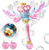 Uregoio Princess Bubble Wand for Girls - Rechargeable Spinning Light Up Magic