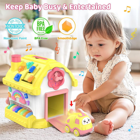 1 12-in-1 6-12-18 1st Montessori Toys for Year Old Girl Gifts, Bilingual Learning & Education Baby Toy Months, Musical