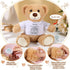 12 Inch Bear Stuffed Animal with 30 Seconds Voice Recorder Module, Soft Plush Bear with Zipper Memorial Gift