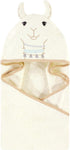 Little Treasure Unisex Baby Cotton Animal Face Hooded Towel, Neutral Llama, One Size