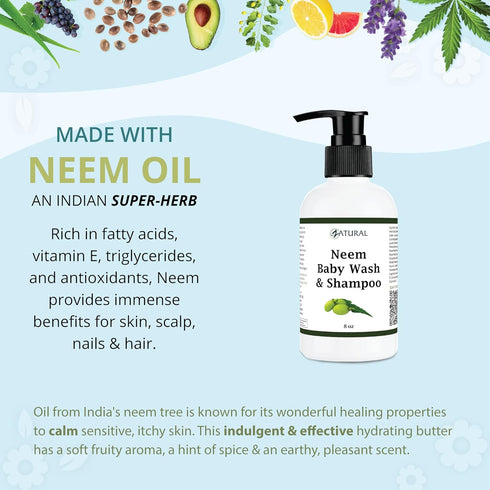 Naked Neem (8 Neem Baby Shampoo & Body Wash Ounce)
