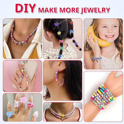 3200 5 6 7 8 9 10 11 12 AIPRIDY Pieces Girls Toys Bracelet Making Kit, Unicorn/Mermaid Clay Beads Jewelry Activity Kit