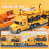 3 4 5 6 27" 3-in-1 Toddler Toys for Year Old Boys - Large Semi Construction Carrier Truck Toy with Excavator and Dump