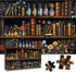 PICKFORU 1000 1000 Magic Bookshelf Puzzles for Adults Pieces, Vintage Book Wildflower Pages Jigsaw Puzzle Pieces, Plant