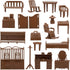 BMC Classic Marx Western Town Furniture 42pc Plastic Cowboy Playset Accessories