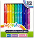Sets Set 12 Set International Arrivals Double Sided Erasable Marker for Kids Happido, of Chisel Tip Non Toxic Markers