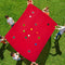 Kathfly Red Hole Tarp Team Building Game 98 x 70 Inch, Fun Learning Game with 8 Pcs Team Building Balls.