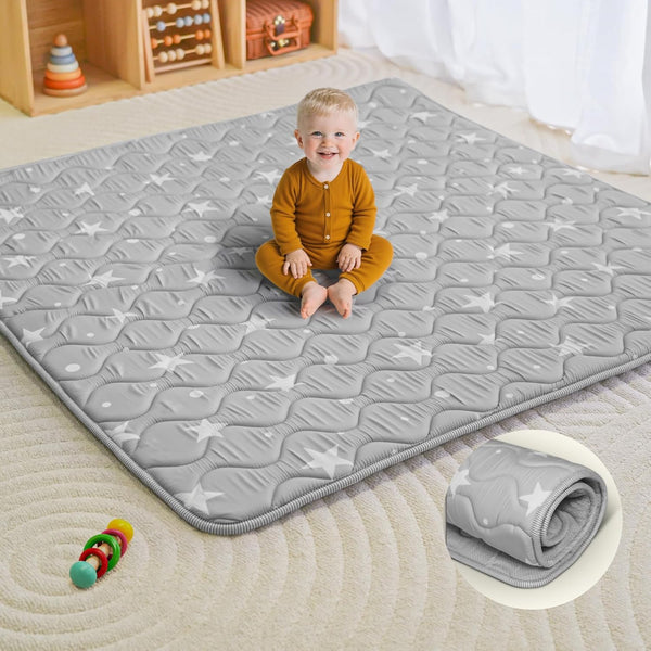 Baby Play Mat, 50x50 Playpen Mat, Thick Soft Foam Playmats for Baby,