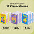 Srenta 12 Pack Kids Card Games - Classic Games for Ages 4-9, Includes Hearts, Go Fish, & Old Maid for Family Game Night