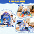 3 1 Set in Rocket Ship Play Tent with Tunnel Ball Pit for Kids Space Themed Pop Up Playhouse Indoor Outdoor Astronaut