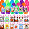 Lunmon 24 Pcs Prefilled Easter Eggs Filled with Mini Plush Animal Toys for