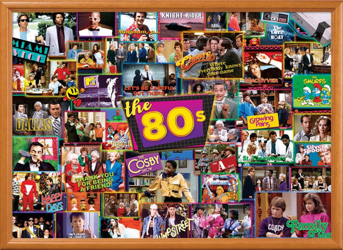 MasterPieces 1000 Piece Jigsaw Puzzle - 80's Television Shows - Nostalgia for Adults, Family, and Youths