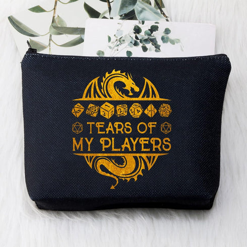 BDPWSS Tears Of My Players Funny RPG Gamer Cosmetic Bag d20 Dice Gift