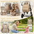 Xocvji Backpack Backpack Diaper Bag with Portable Changing Pad, Large Wide-Open Baby Diaper Bag with Insulated Pockets