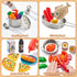 52pc Playset Set Kidsciety Pretend Play Accessories - Kids Kitchen with Play Food, Stainless Steel Cookware, Toys Pots