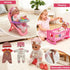 Set Playset 3 4 5 6 Baby Doll Toys with Stroller, Crib, Dining Chair, Realistic Doll Accessories for Kids Pretend Play