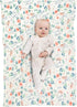 Baby Plush Minky Blanket, Double Layer with Dotted Backing for Baby Girl or Boy, Green Leaf