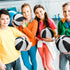 8 Pack 7 Inch Mini Rubber Basketballs Set - Small Basketballs with Air Pump for Indoor Outdoor Games