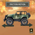 Lollipop United States Army Friction Powered 1/16 Model Off Road Vehicle with Light & Sound
