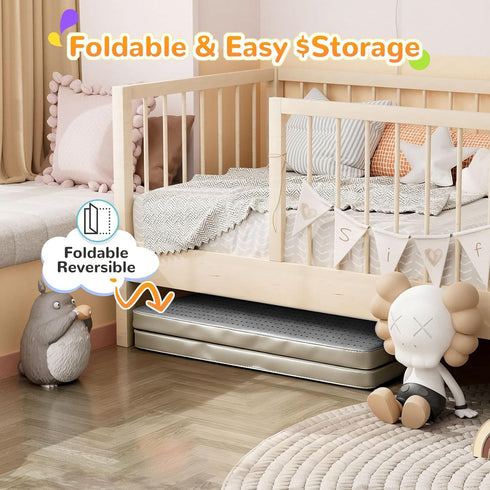 1.2" 5050 Tummy Baby Play Mat for Floor Thick, Foldable, Waterproof, Playpen Mat, Non-Toxic, Easy to Clean, Thickened