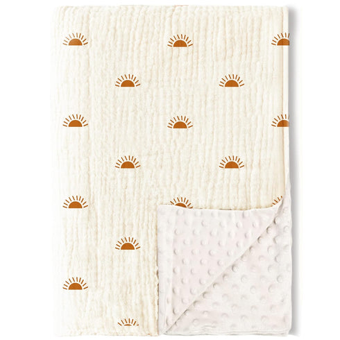 Konssy Baby Blankets for Unisex Boys Girls, Super Soft Nursery Minky Blankets