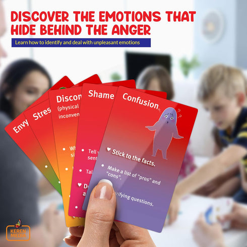 Card Game for Families, Therapy Games for Kids - Anger Management Toys for Kids - Card Game for Teens - Develop Social Emotional Coping Skills - Anger Control and Counseling Tool