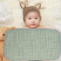 HAMPPLIES 6-Layer Set 2550cm 6pcs Cotton Muslin Burp Cloths and Washcloths for Newborns, Dark Green, Soft Absorbent