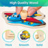 1-3, 6XSET 2-4 2 3 SYNARRY Wooden Puzzles for Toddlers Puzzles for Toddlers with Rack, Learning Alphabet Number Animal