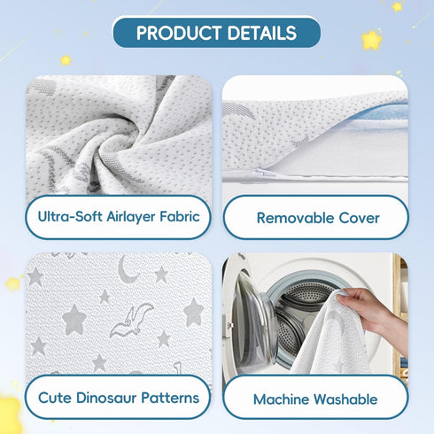 Pack 38"x26", Pack Trifold and Play Mattress N Play Mattresses with Dual Sided Soft & Firm Memory Foam Foldable