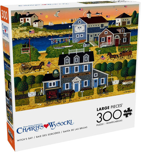Buffalo Games - Charles Wysocki - Witch's Bay - 300 Piece Jigsaw Puzzle for Adults 14 and up, Perfect for Game Nights