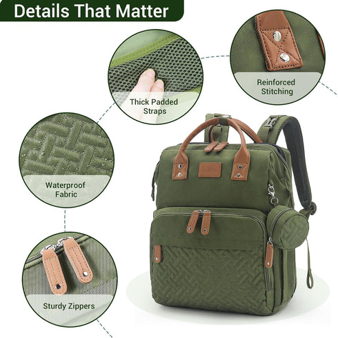 Backpack JOLLITO Diaper Bag with Changing Station Large Capacity Multifunction Baby Bags for Boy Girl Travel For Moms