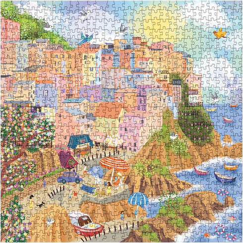 Cinque Terre Italian Puzzles for Adults, Park City Jigsaw Puzzles 1000 Pieces, Florence Italy Puzzle for Wall Art