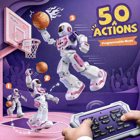 6088 Programmable, 3 4 5 6 Ruko RC Robot Toys for Kids, Smart Gesture Sensing Interactive, Singing Dancing Rechargeable