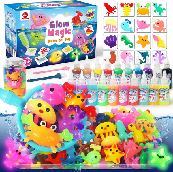 Mocoosy Magic Water Elf Toy Kit for Kids, Glow in the Dark