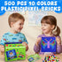 500 10 Counting STEM Toys Pixel Art Kit for Kids, Pcs Colors Pixel Bricks Challenge Fine Motor Skills Game Educational
