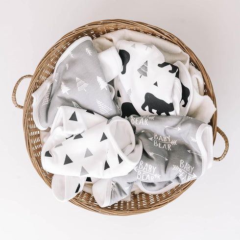 4 Pack Organic Burp Cloths for Baby Boys and Girls with Bag - XLarge Absorbent Burping Clothes, Newborn Towel, Milk