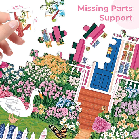 Nitktaia 500 500 Puzzles,20.5x15 Puzzles for Adults Pieces,Beautiful Manor Puzzle for Adults Pieces,Spring Garden House
