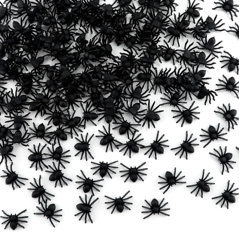 150pcs Realistic Spider Halloween Decorations - Scary Plastic Mini Spiders for Haunted House & Party Pranks