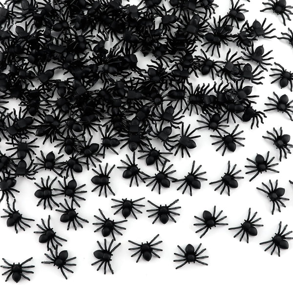 150pcs Realistic Spider Halloween Decorations - Scary Plastic Mini Spiders for Haunted House & Party Pranks
