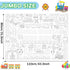 Train Giant Coloring Poster Train Party Favors Large Transportation Drawing Tablecloth DIY Art Drawing Coloring Mat
