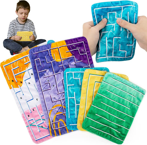 Inbeby 5 Pcs Marble Maze Mat Sensory Fidget Stress Relief Toys,Sensory Mat Anxiety