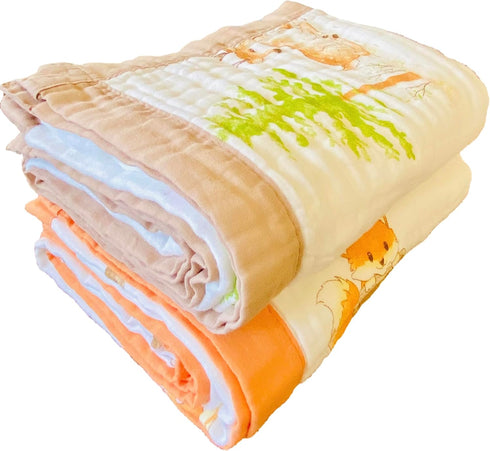 Generic 2-Pack Muslin Swaddle Blanket 100% Organic Cotton Baby Blanket, 6-Layer Soft &