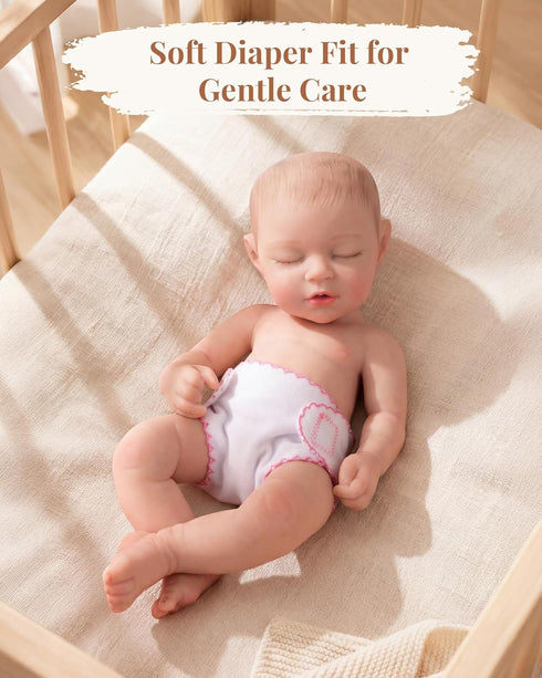 6 12-15 Inch BABESIDE Pcs Baby Doll Diapers for Dolls, Reusable & Washable Doll Underwear Fits Baby Dolls, Pretend Play