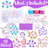 (3 Unicorn Sensory Dough Kit Jars) Non-Toxic Dough with Unicorn Cutters, Charms, Rainbow, Pom Poms, Diamonds, Gems