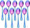 LIANYU 9-Piece Rainbow Toddler Spoons Set - Stainless Steel Self Feeding Silverware for Kids 2-10 Years