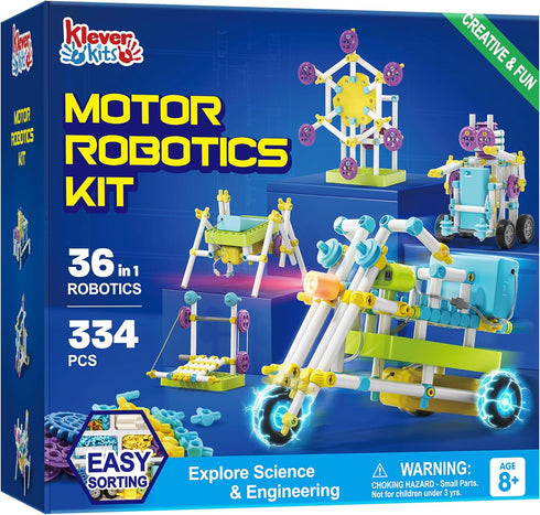 JOVA Klever Kits 36-in-1 Motor Robotic Kits, Make Your Own Kids Craft