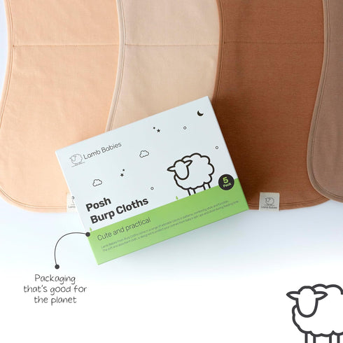 Posh Baby Cotton Burp Cloths, Absorbent, Lightweight, and Gentle Cotton for Mess-Free Moments, Baby Burp Cloths